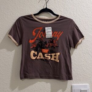 Johnny Cash Graphic Tee - Brown